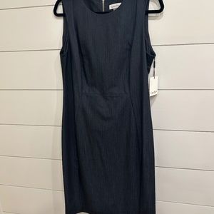 Calvin Klein blue grey shift dress